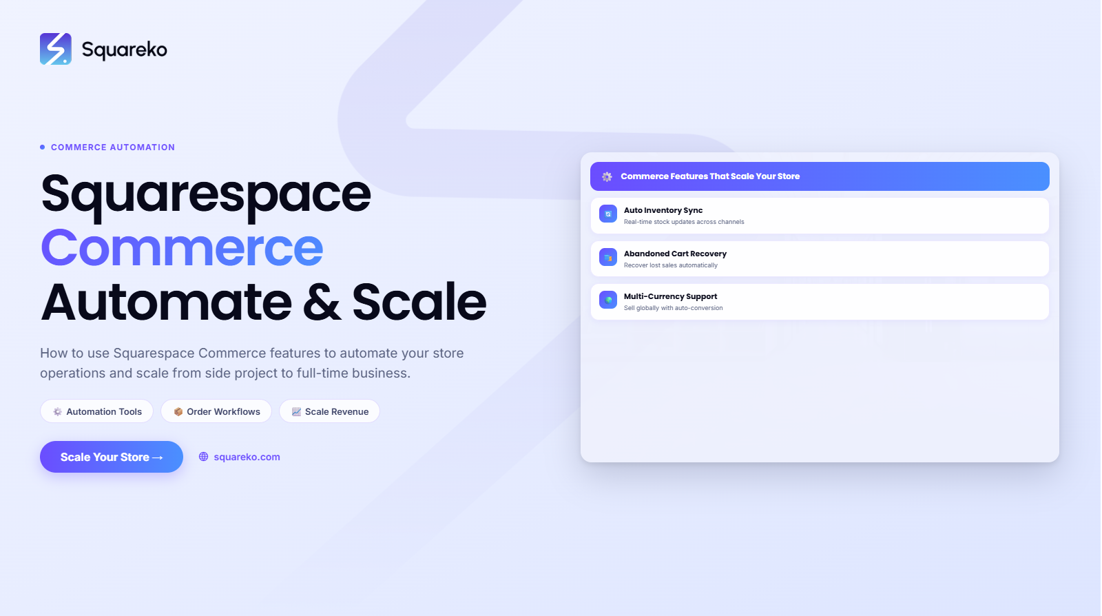 How to Use Squarespace Commerce Features to Automate and Scale Your Online Store