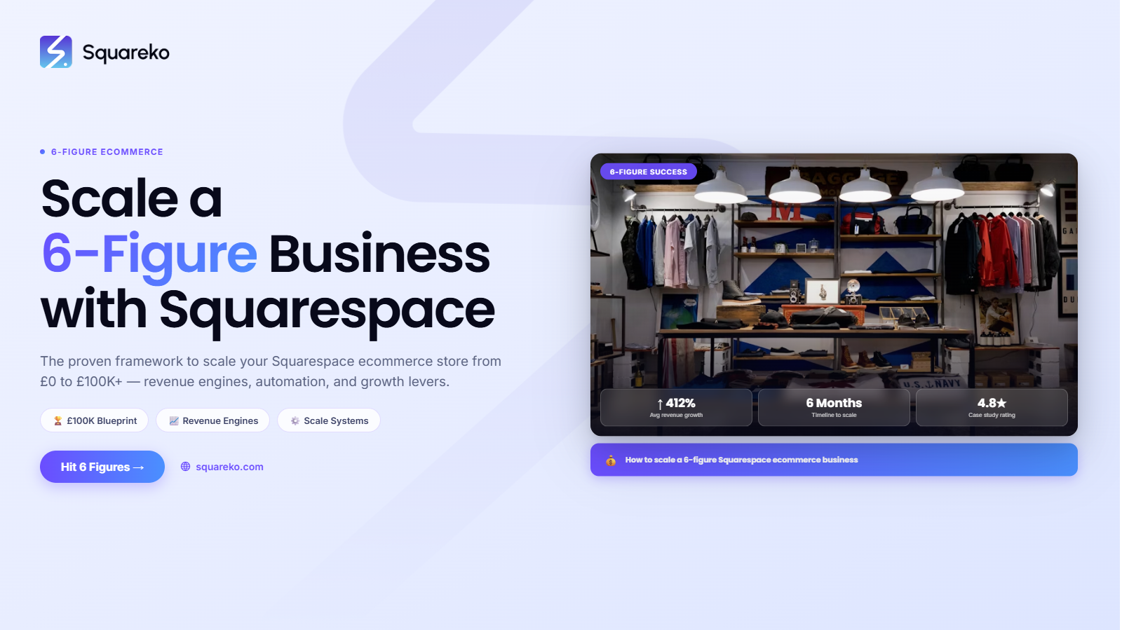 How to Scale a 6-Figure Business with Squarespace Ecommerce