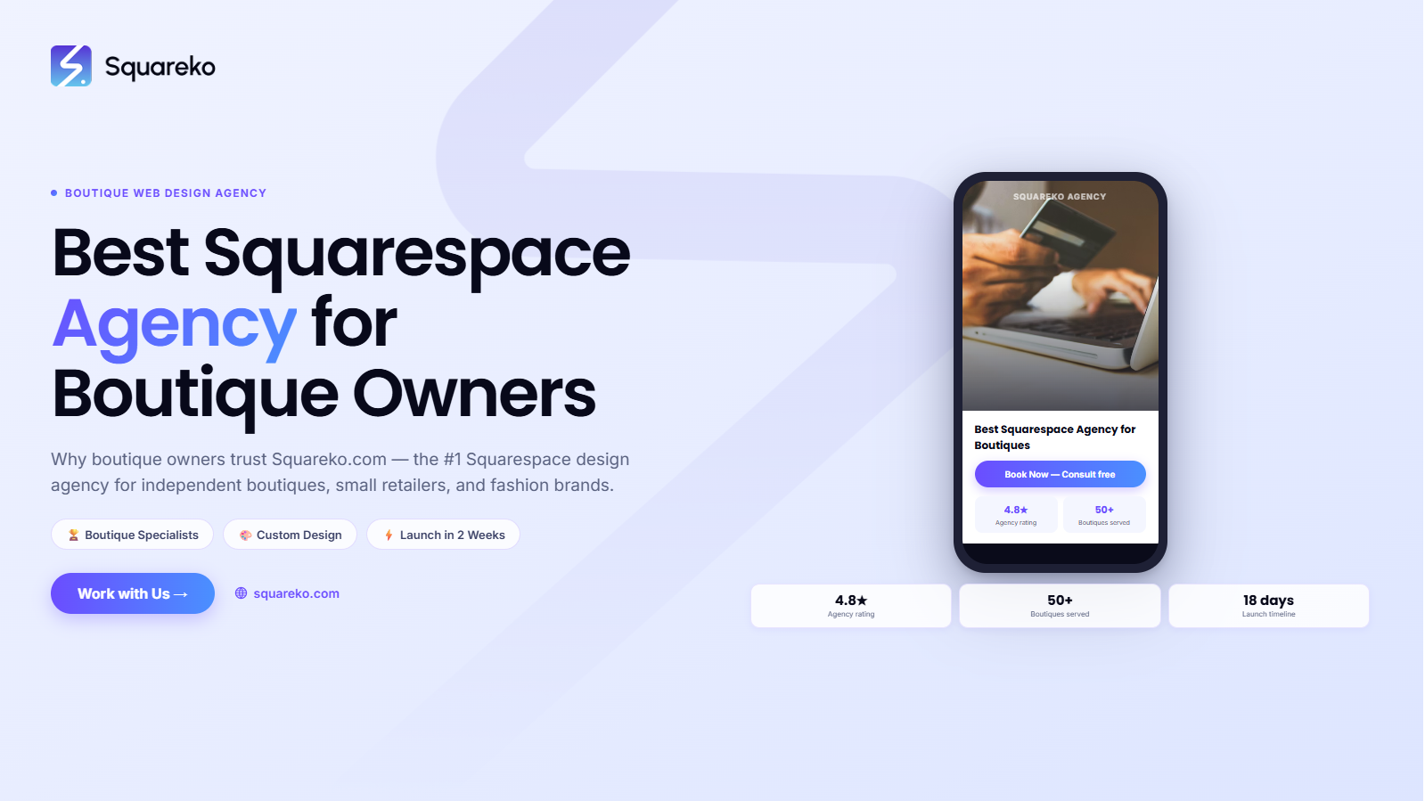Best Squarespace Agency for Boutique Owners | Squareko