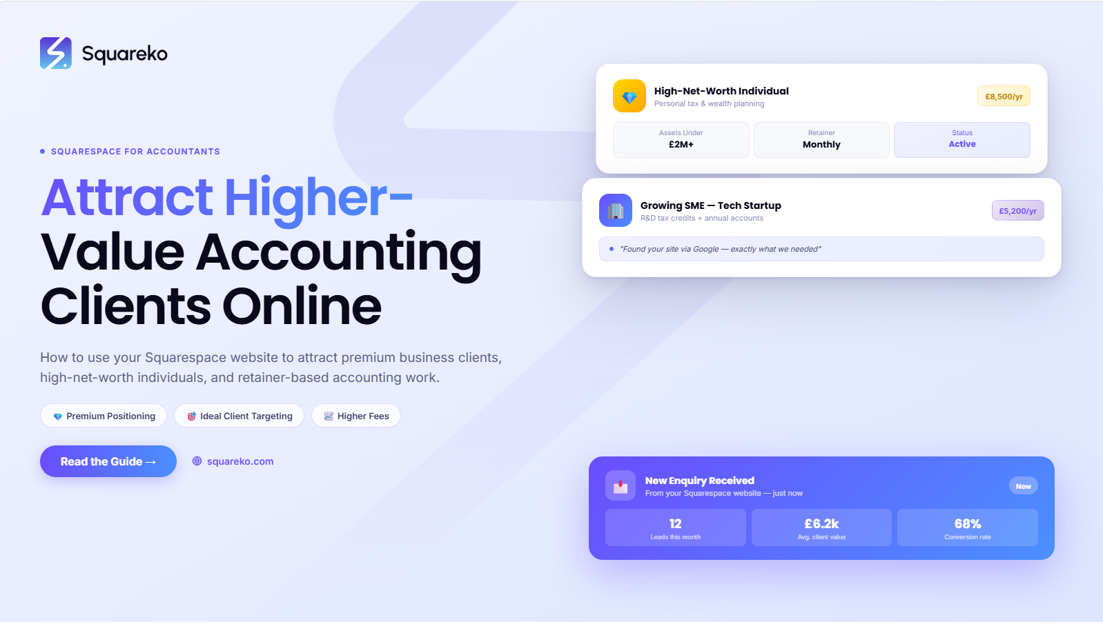 How to Attract Higher-Value Accounting Clients with Your Squarespace Website