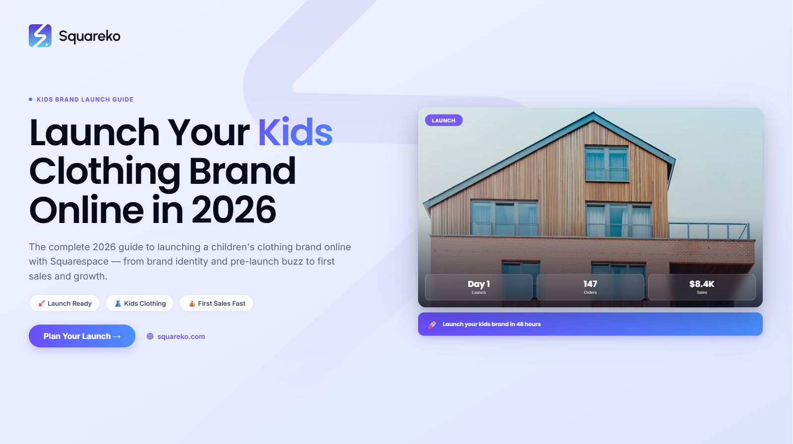 How to Launch a Children's Clothing Brand Online with Squarespace: Complete 2026 Guide