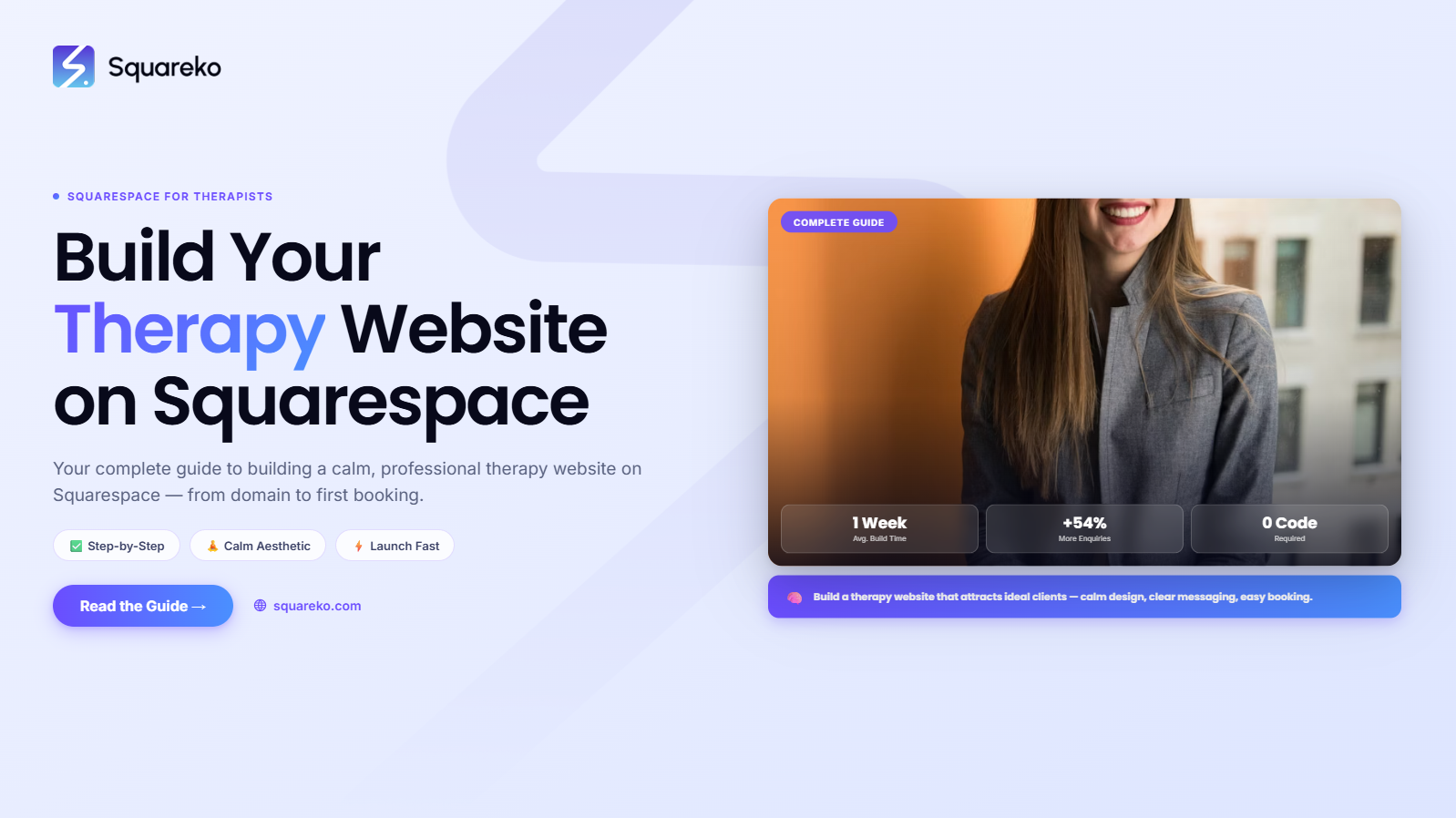 How to Build a Therapy Website on Squarespace That Books More Sessions