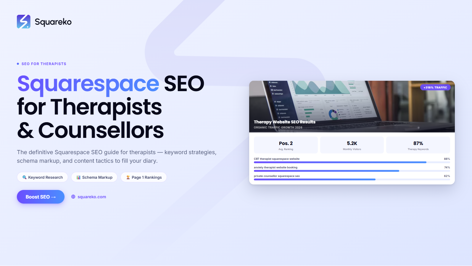 Squarespace SEO for Therapists and Counsellors Rank in 2026