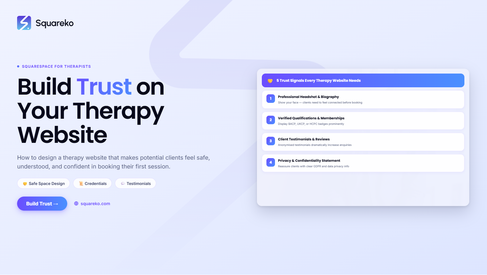 How Therapists Use Squarespace to Build Trust Before the First Session