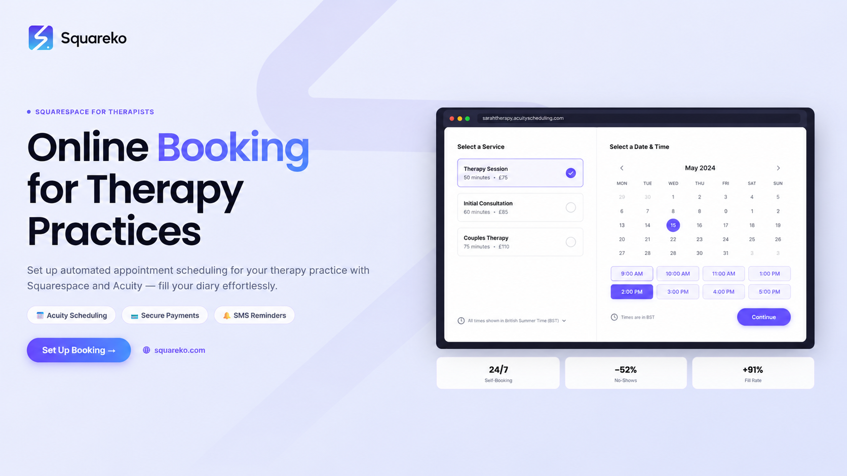 How to Set Up Squarespace Scheduling for Your Therapy Practice