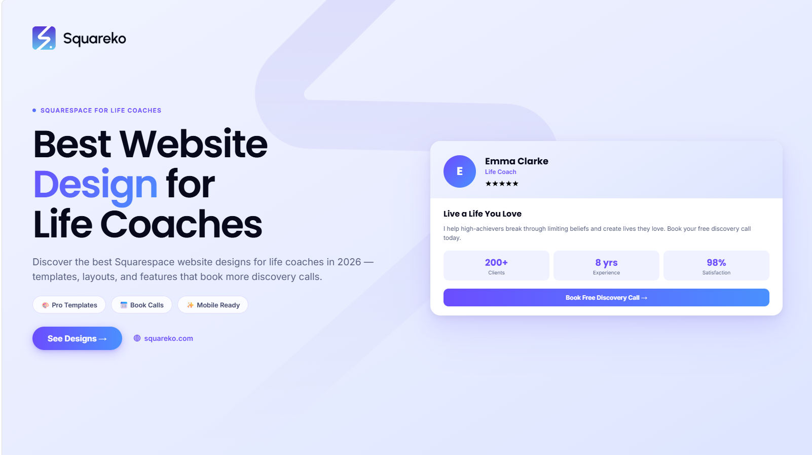Best Squarespace Website Design for Life Coaches in 2026