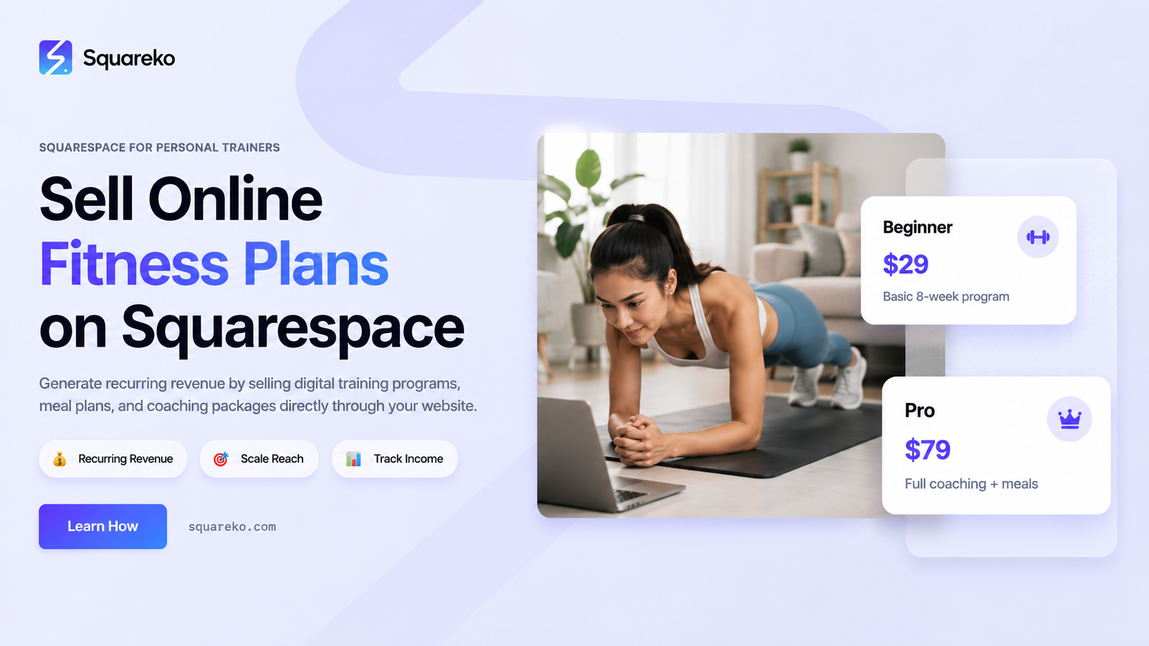 How to Sell Online Fitness Programmes and Courses on Squarespace