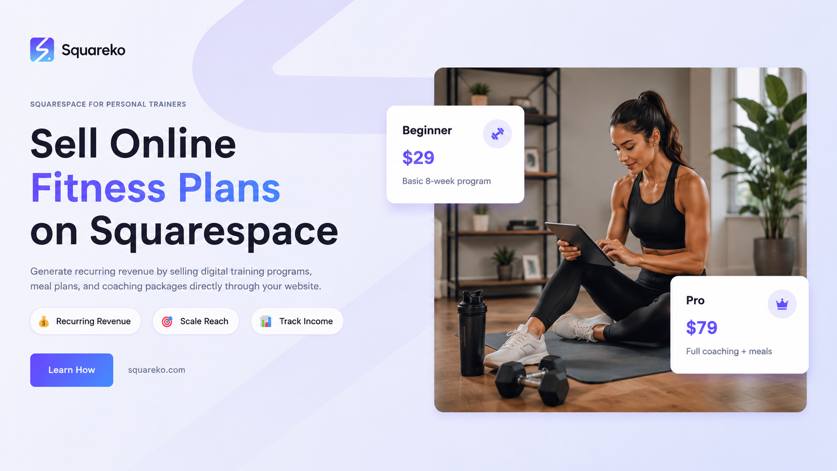 How to Sell Wellness Coaching Programmes and Online Courses on Squarespace