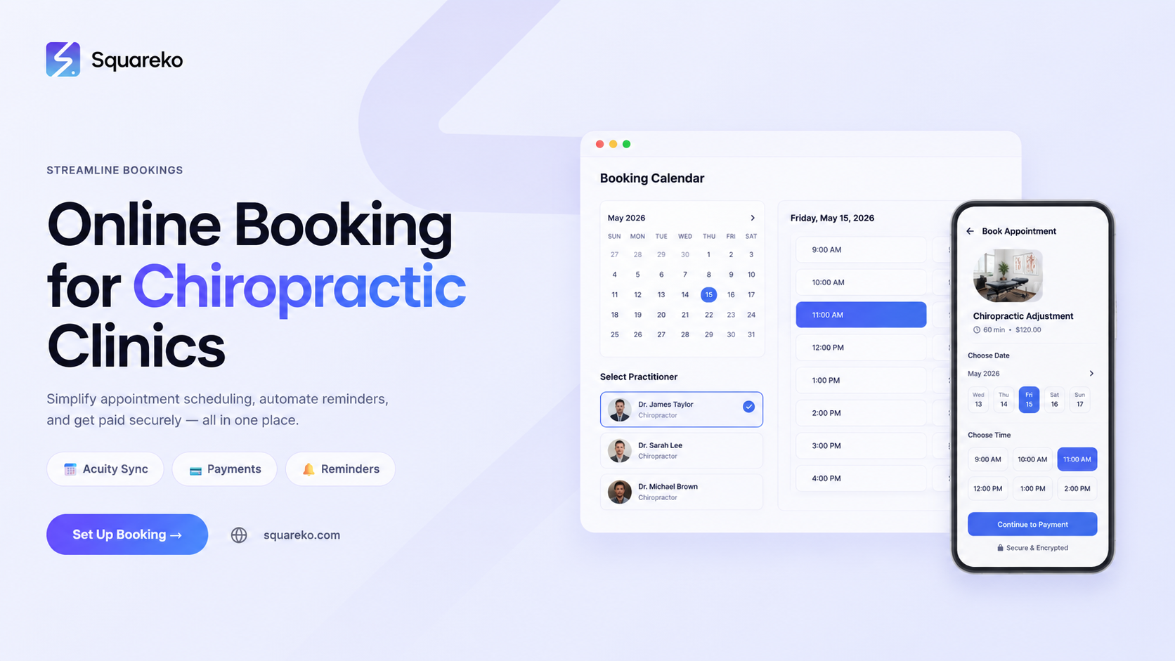 Squarespace Scheduling for Chiropractic Clinics:&nbsp;Automate Appointments and Reduce No-Shows