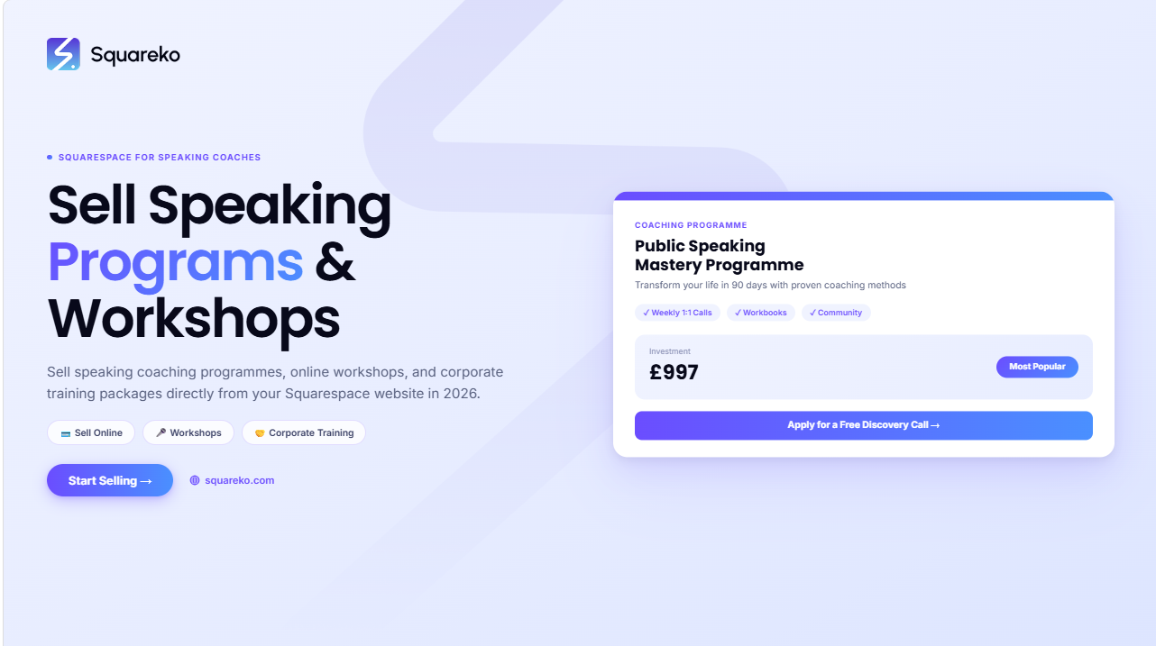 How to Sell Finance Coaching Packages and Online Courses on Squarespace