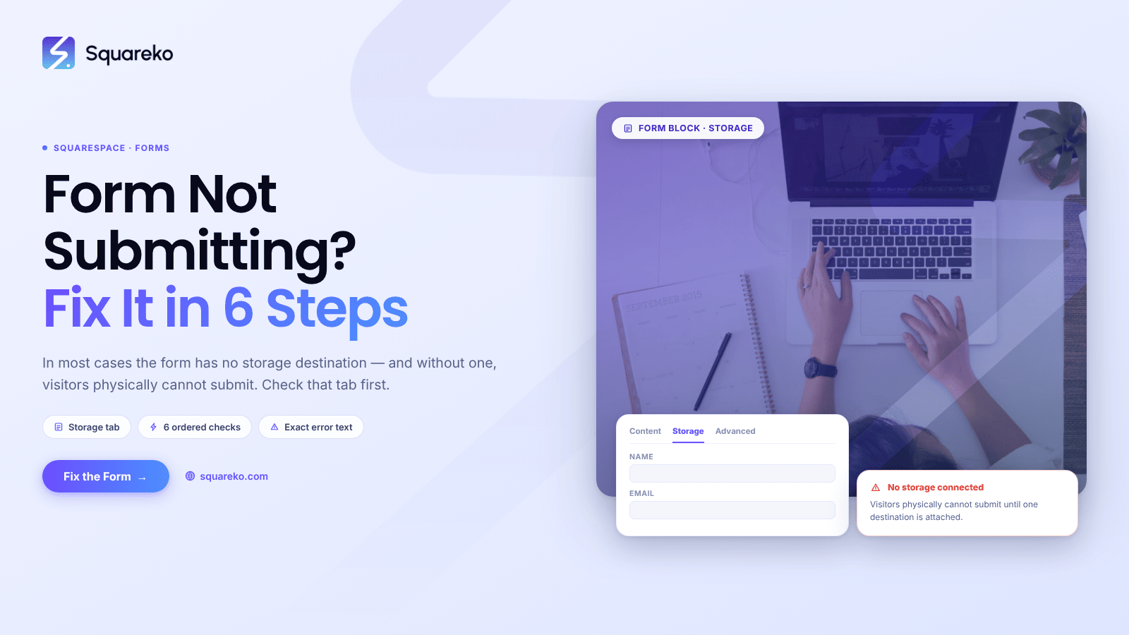 Squarespace Form Not Submitting? Fix It in 6 Steps