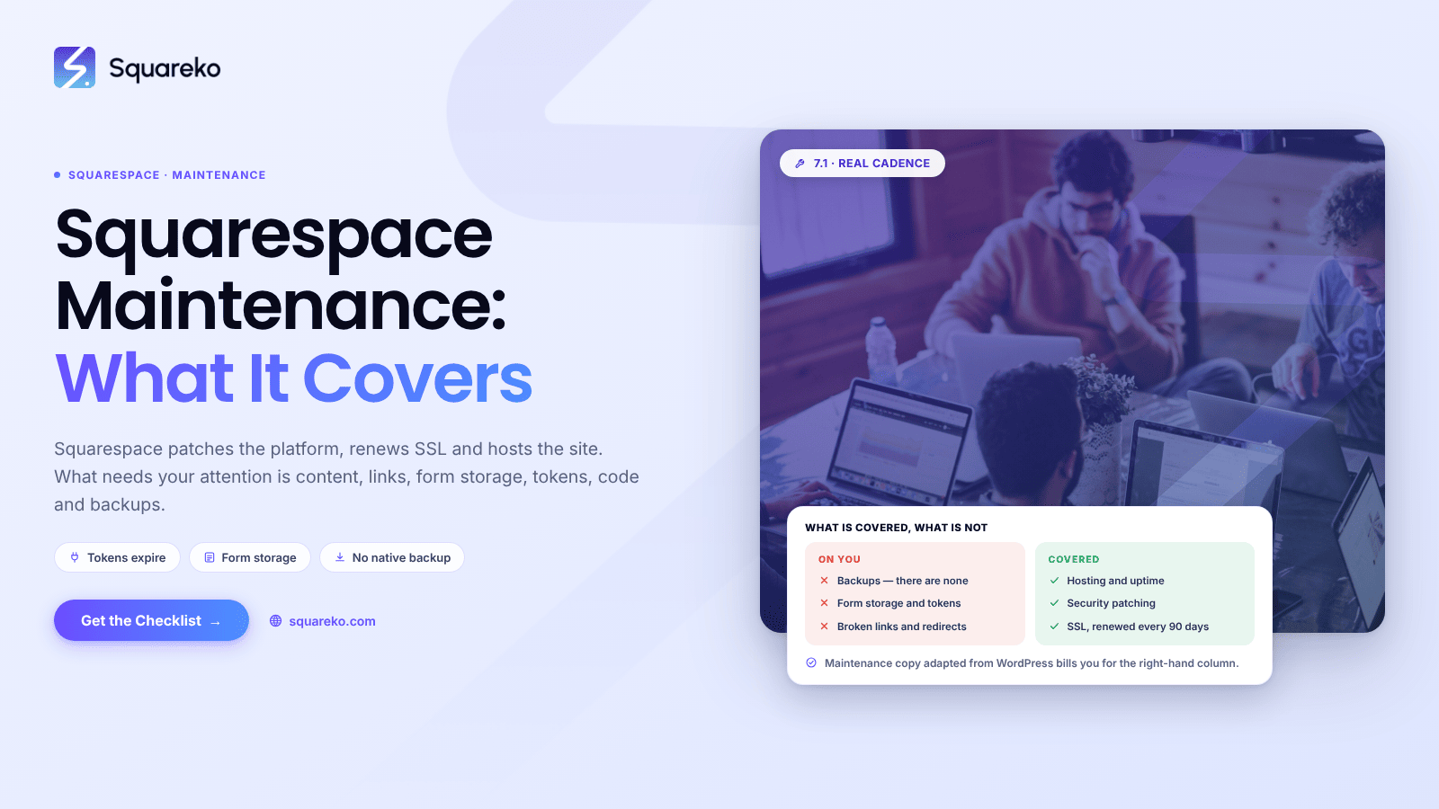 Squarespace Website Maintenance: What It Should Actually Cover