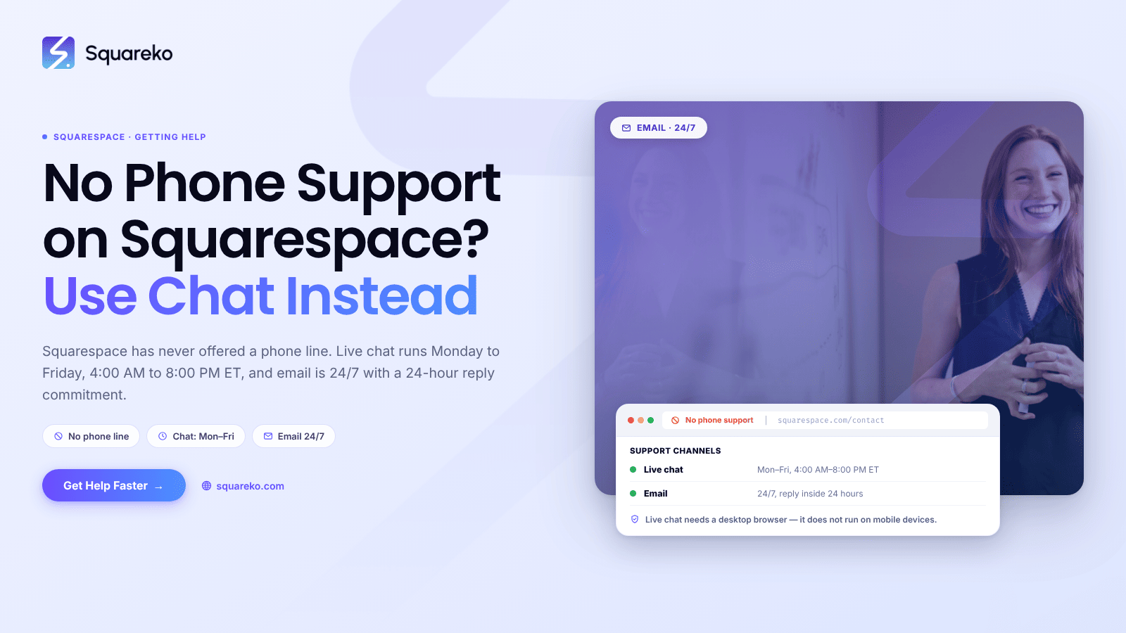 No Phone Support on Squarespace? Here's the Faster Alternative