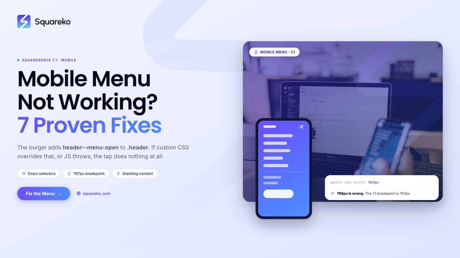 Squarespace Mobile Menu Not Working? 7 Fixes