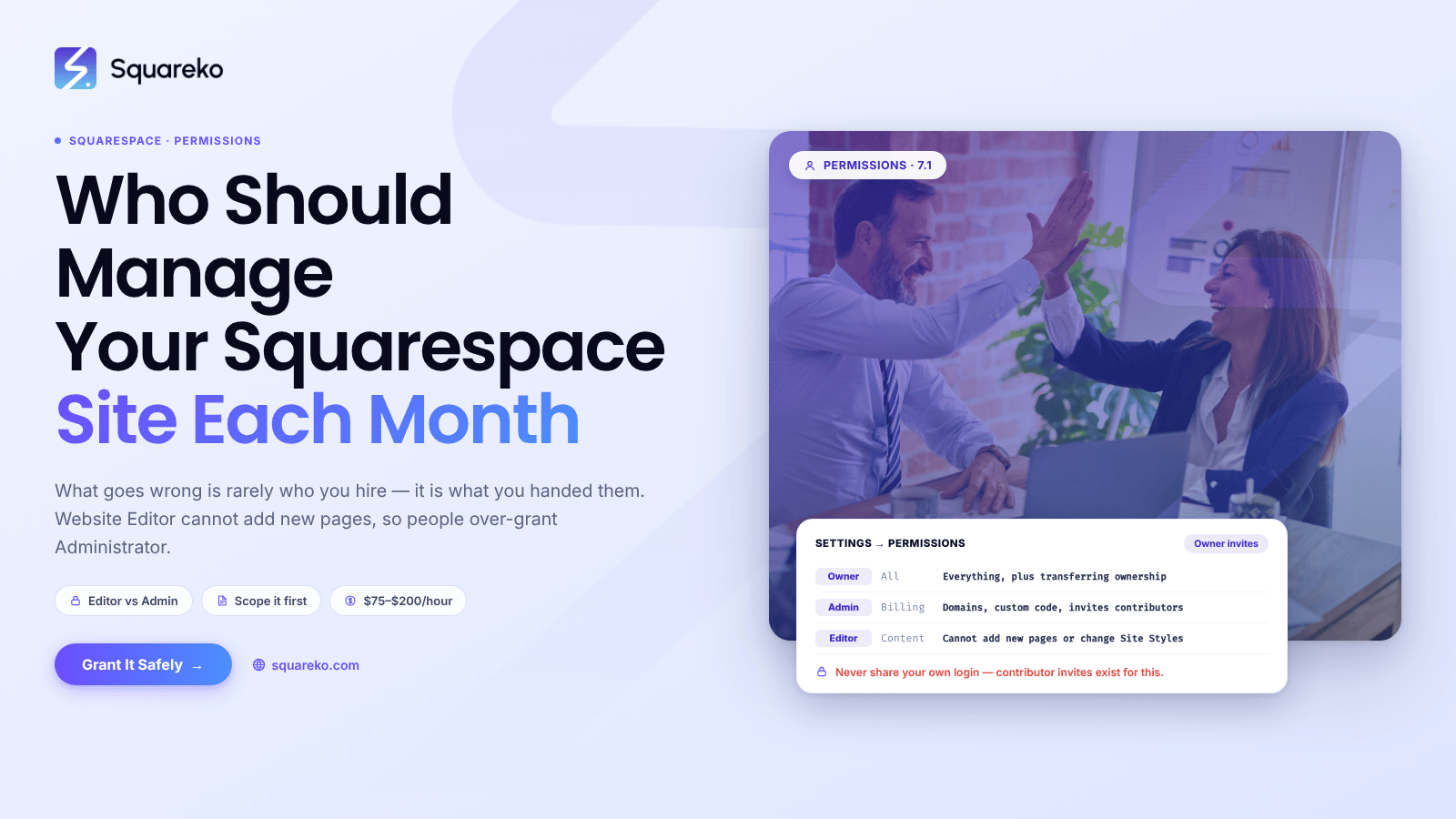 Hiring Someone to Manage Your Squarespace Site: Scope and Cost