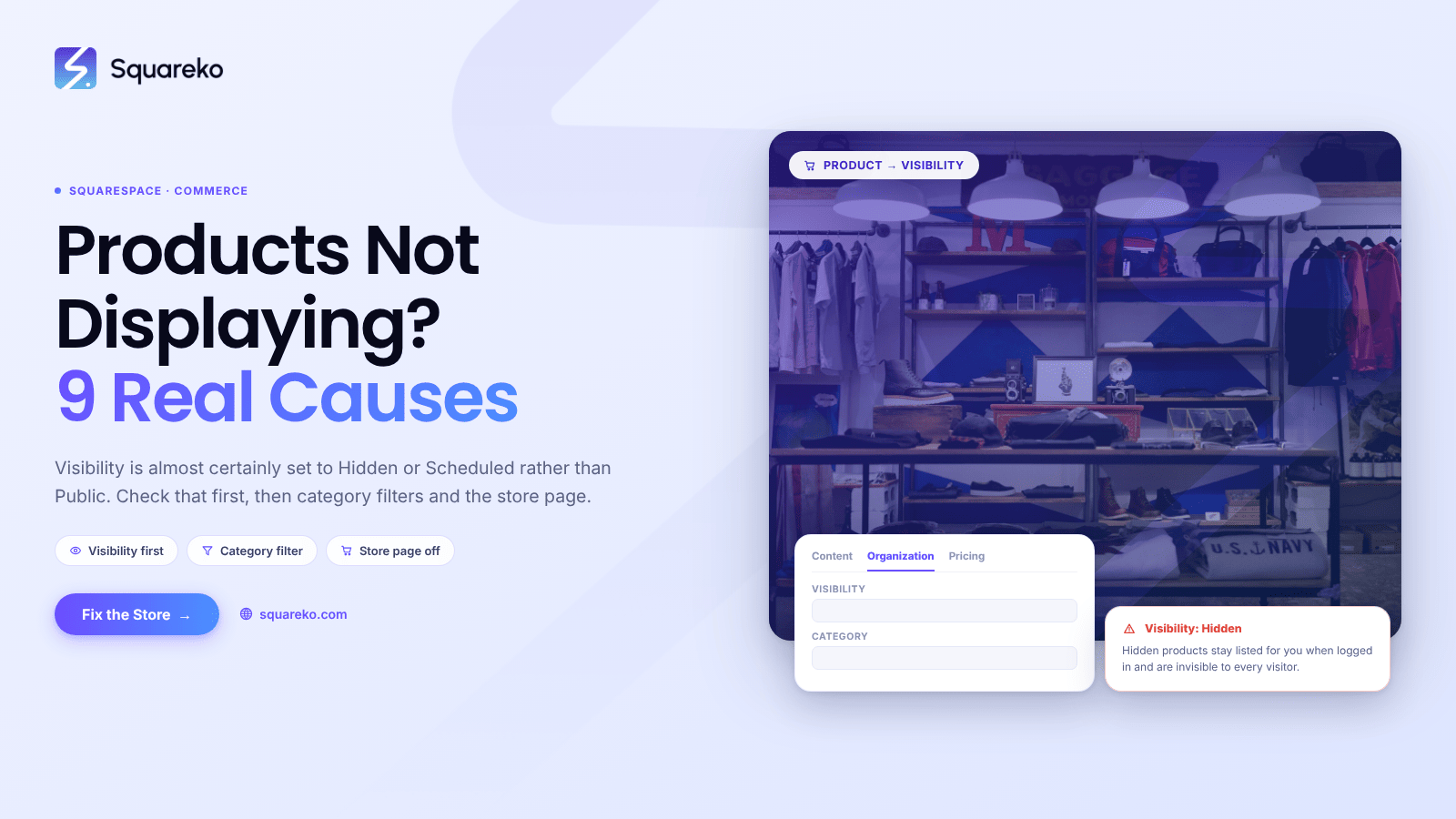 Squarespace Products Not Displaying in Your Store? Fixes