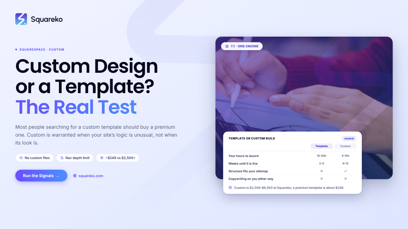 Custom Squarespace Templates: When Off-the-Shelf Stops Being Enough