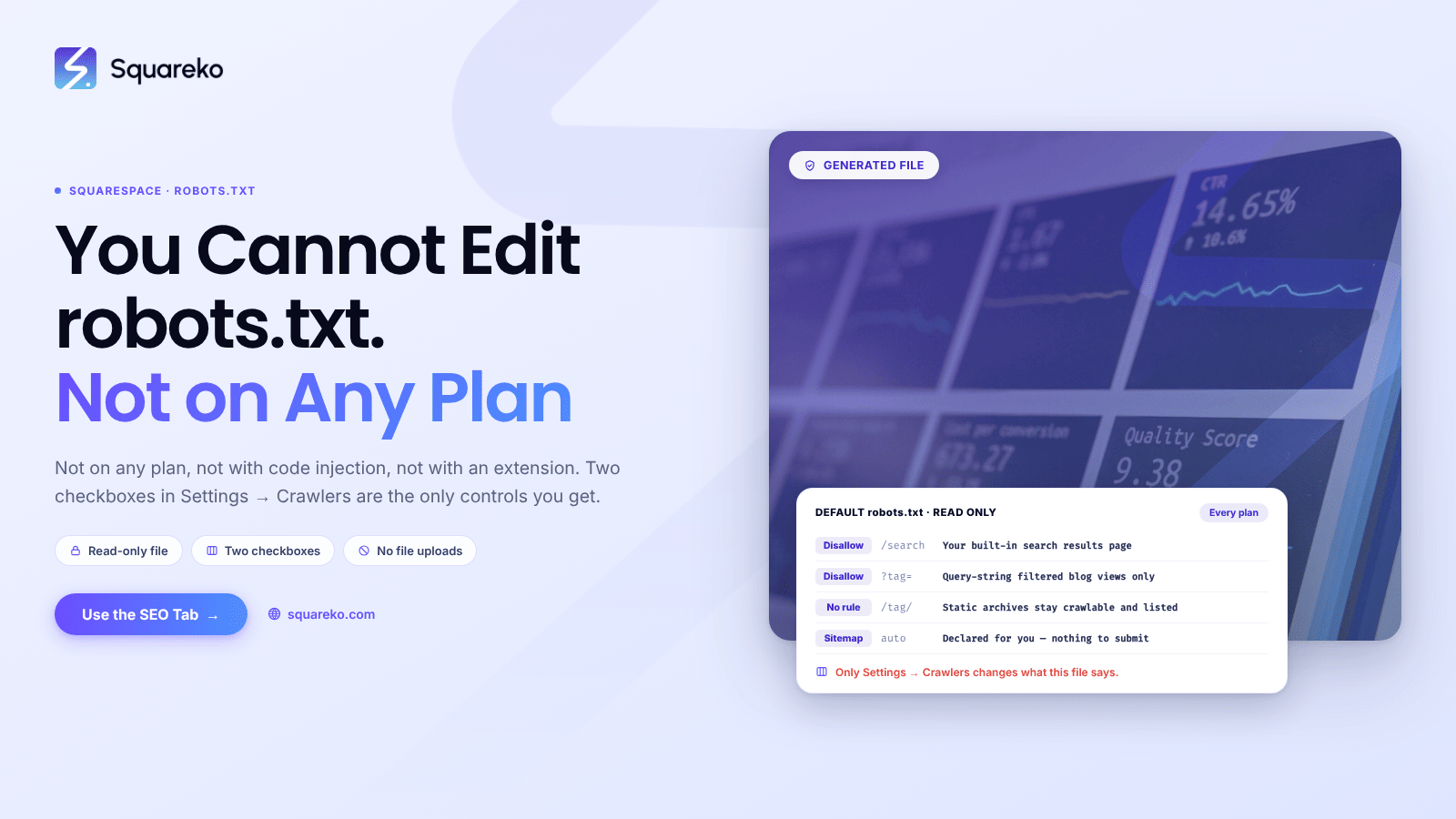 Can You Edit robots.txt on Squarespace? No — Here's What to Do Instead