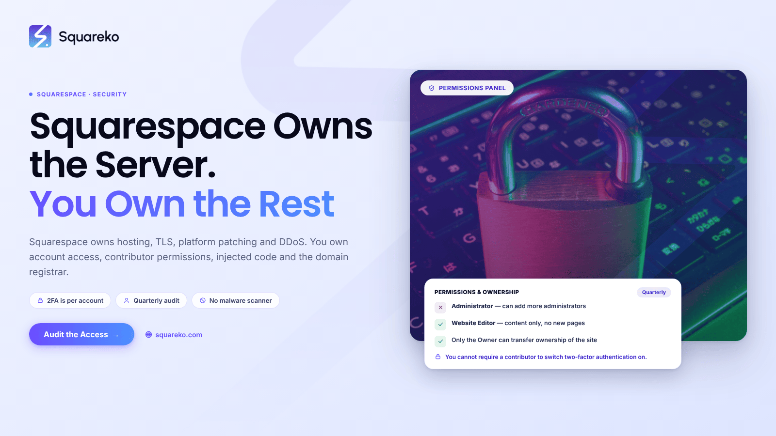 Squarespace Security: What's Handled for You and What's on You