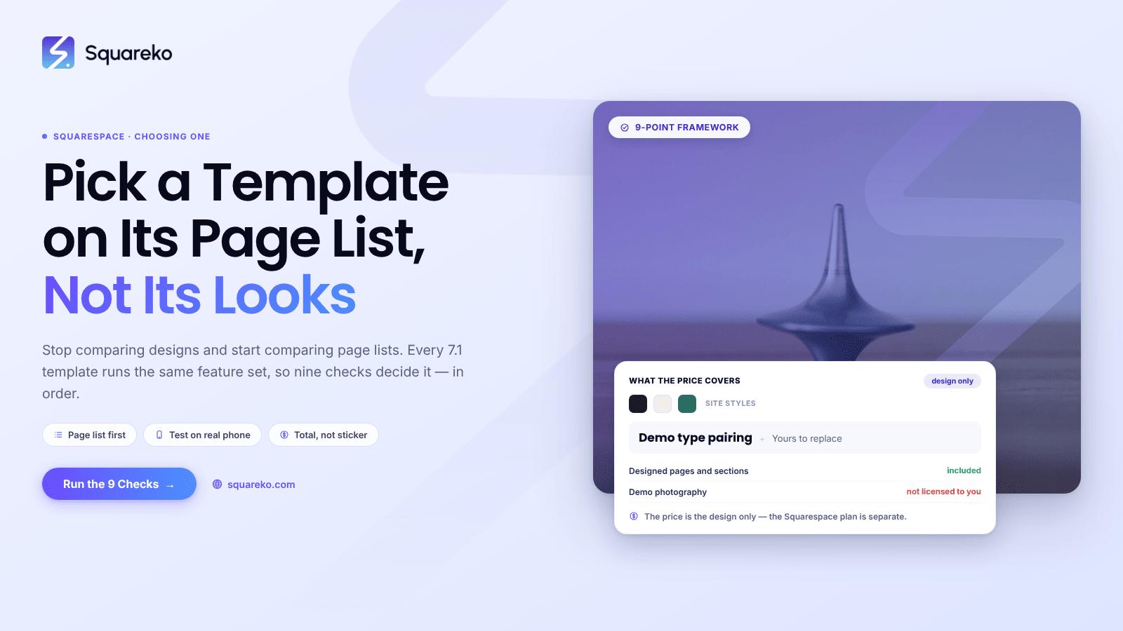 Choosing a Squarespace Website Template: A 9-Point Decision Framework