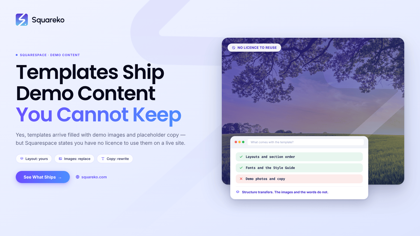 Do Squarespace Templates Come With Demo Content?
