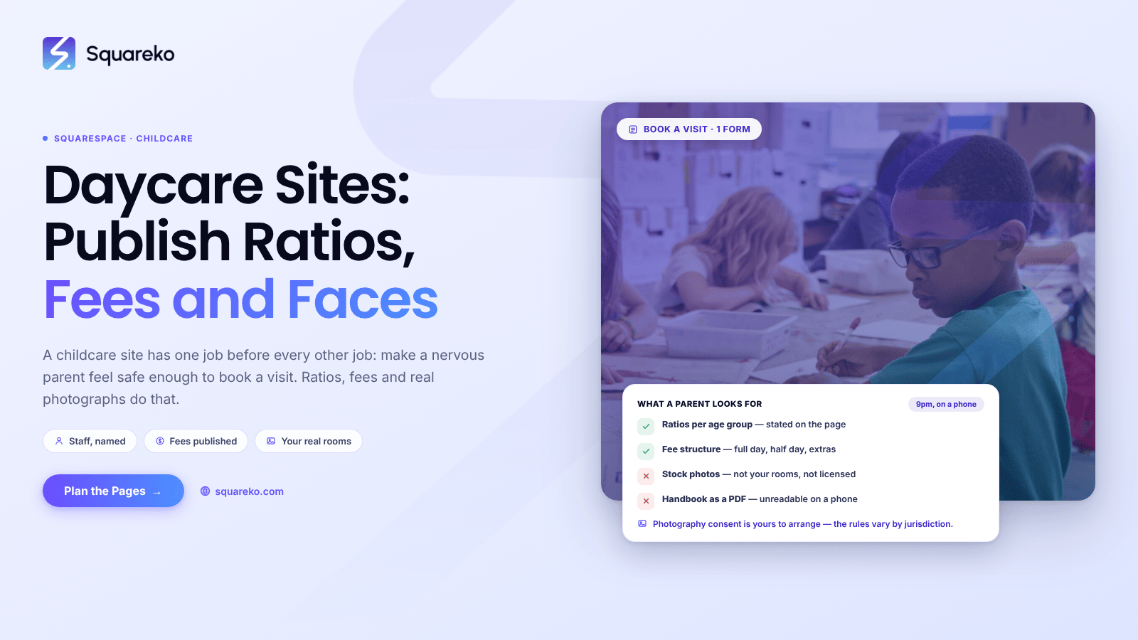 Squarespace Templates for Daycares and Childcare Centres