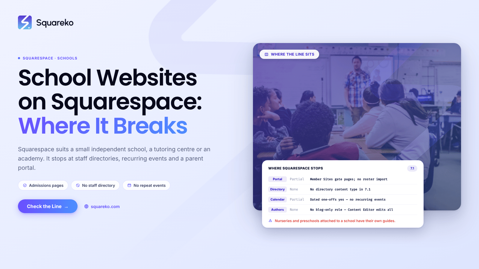 Squarespace Templates for Schools and Learning Centres
