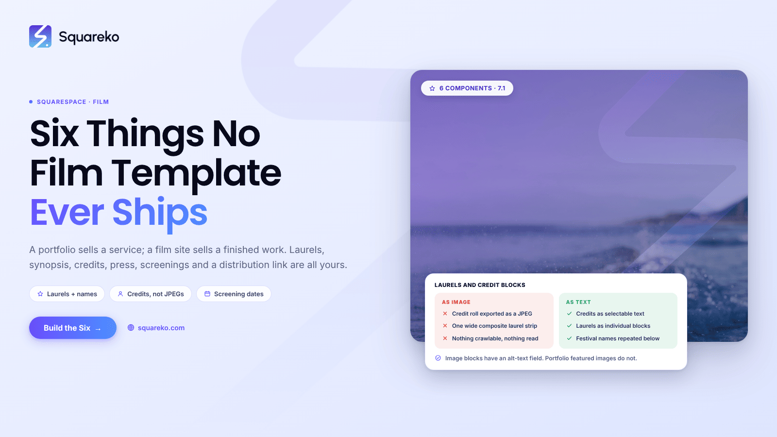 Squarespace Templates for Filmmakers and Production Companies