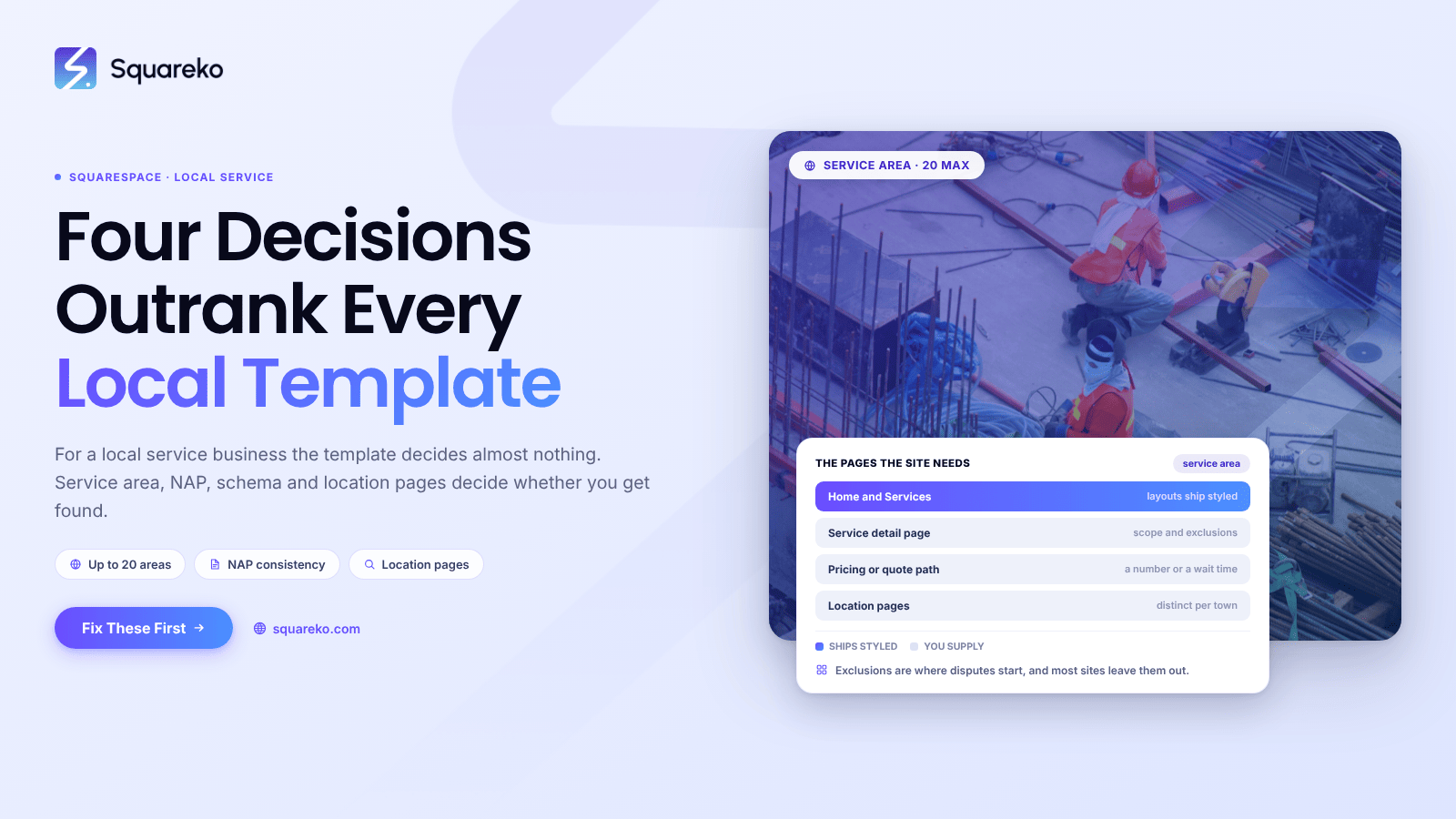 Squarespace Templates for Local Service Businesses