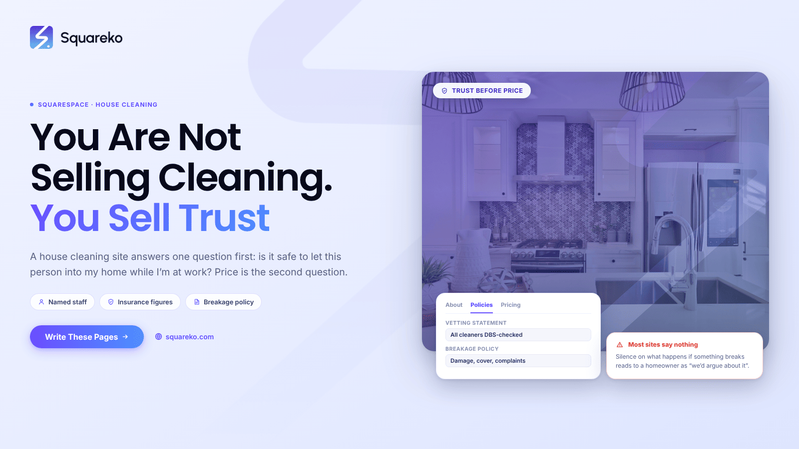 Squarespace Templates for House Cleaning Services