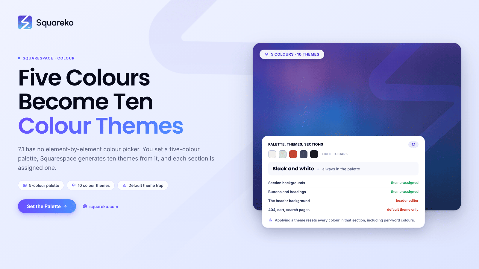 How to Change Colours in a Squarespace Template (Colour Themes)