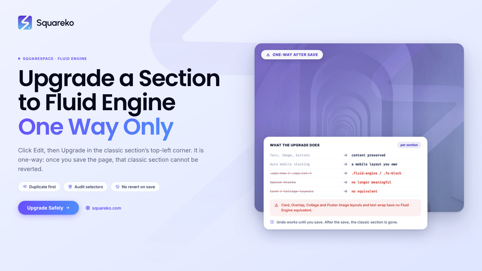 How to Switch a Section to Fluid Engine in Squarespace