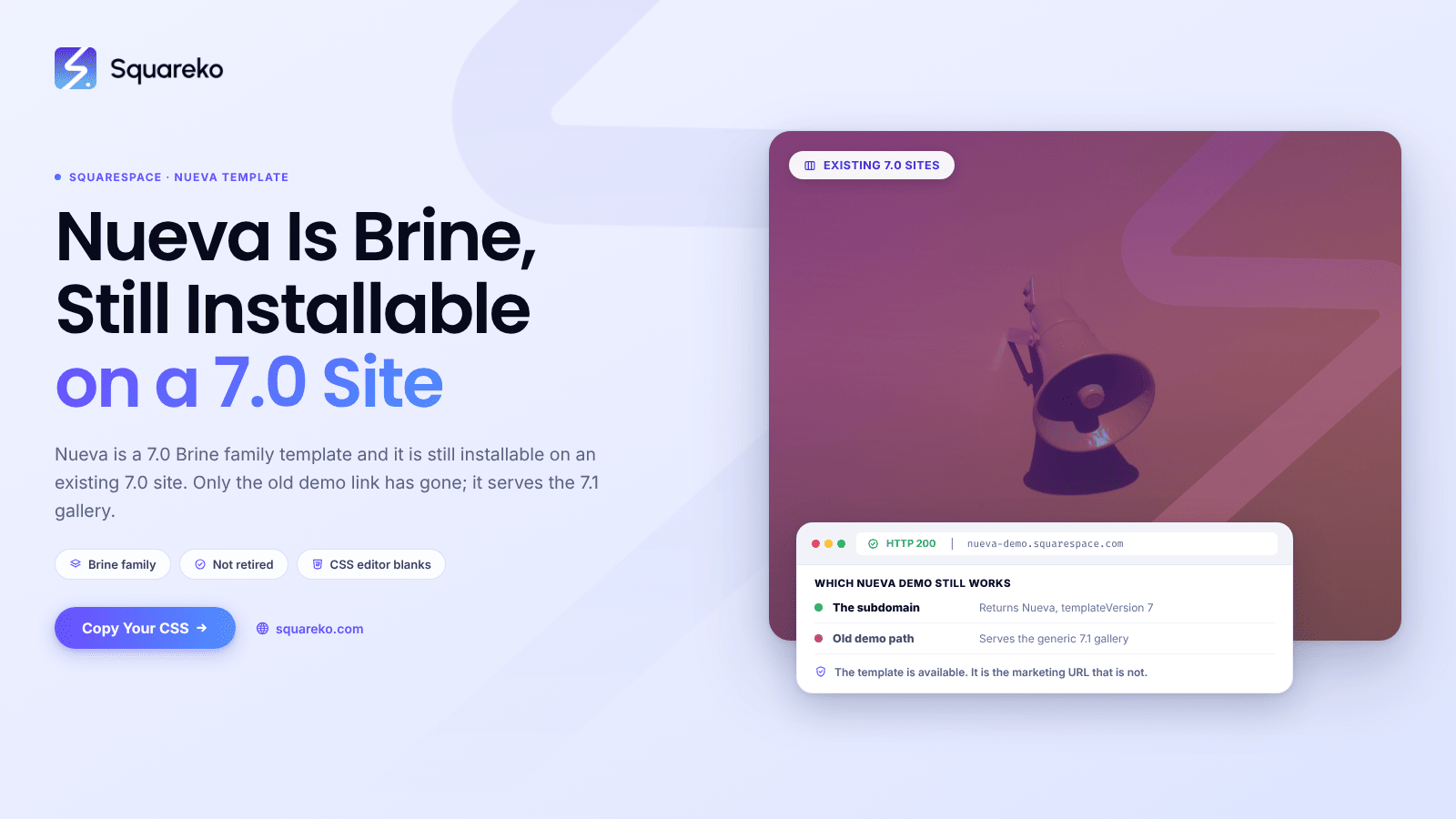 Squarespace Nueva Template: Still Available, and What Switching Away Costs
