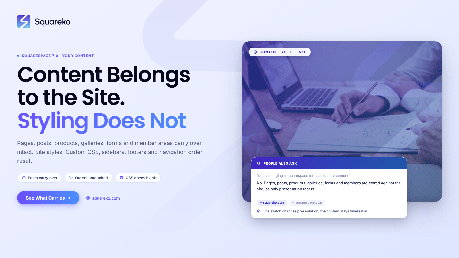 Changing Templates in Squarespace: What Happens to Your Content