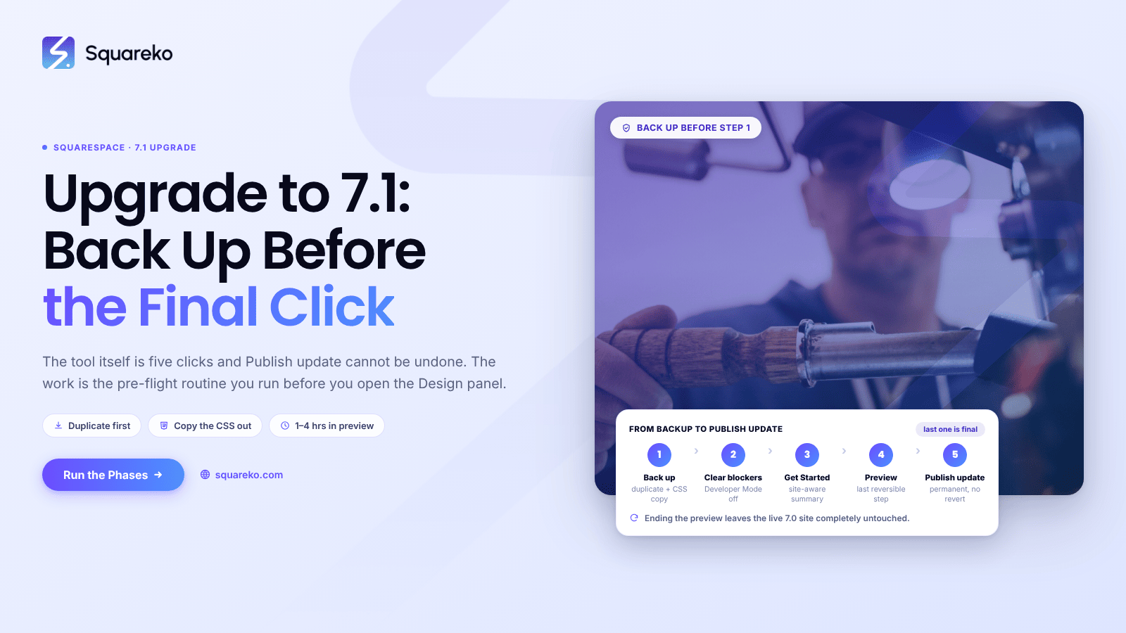 How to Upgrade Squarespace 7.0 to 7.1