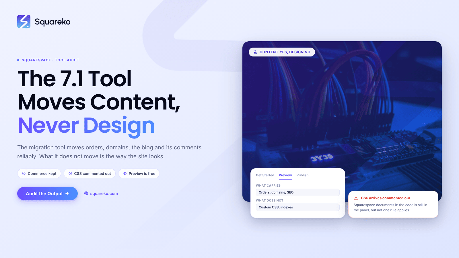 The Squarespace 7.1 Migration Tool: What It Does and What It Misses