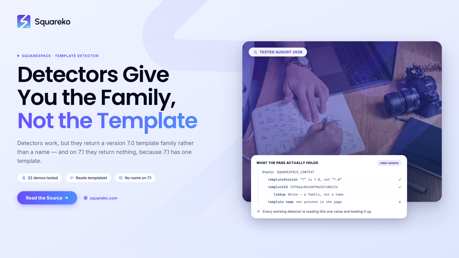 Squarespace Template Detector: What Works in 2026