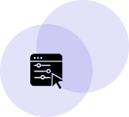 Two overlapping circles, one with a question mark inside a black hexagon, on a dark background.