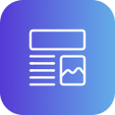App icon with a gradient blue background featuring a computer screen and a line graph.