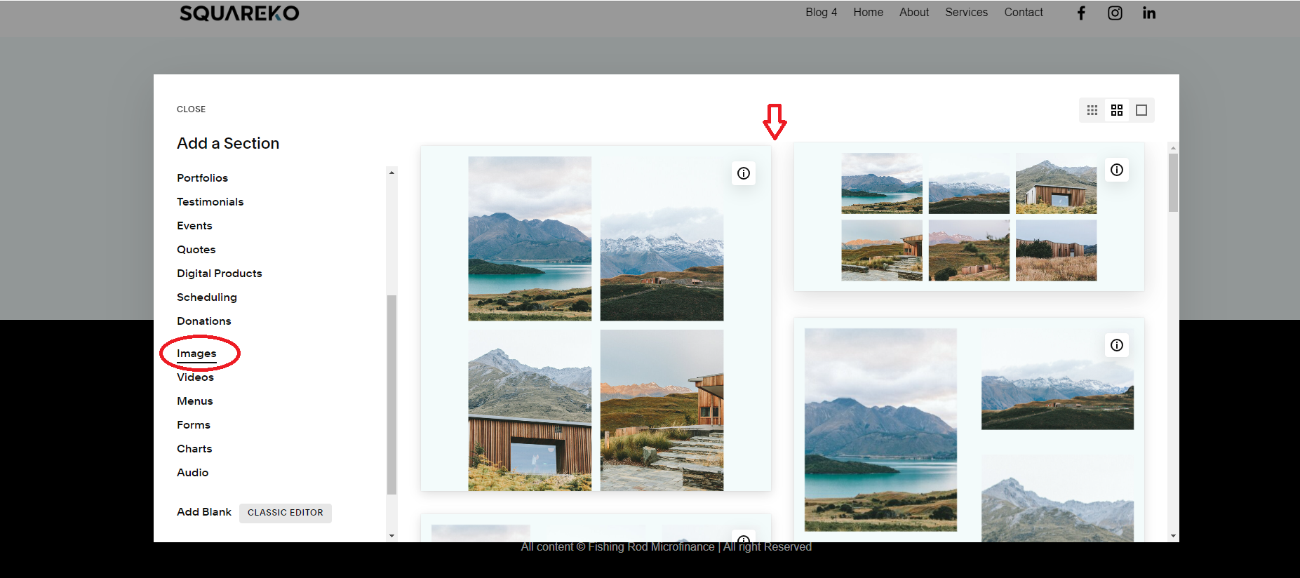 How to add a photo slideshow header to your Squarespace 7.1 site.