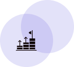 Two overlapping purple circles with a black hexagon in the center containing a question mark.