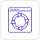 Two overlapping purple circles with a black cube featuring a question mark in the center.