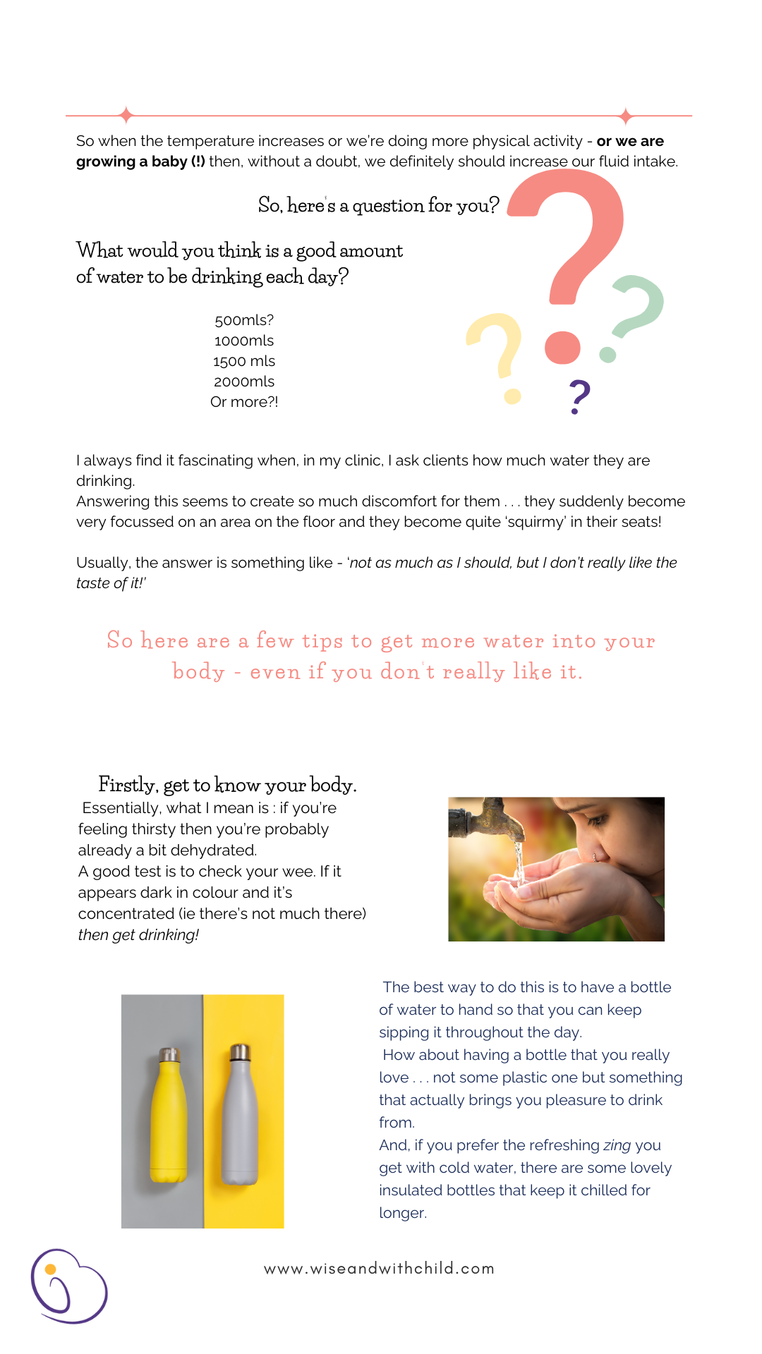 Image of Nurture and Bloom Blog : Water - are you getting enough?