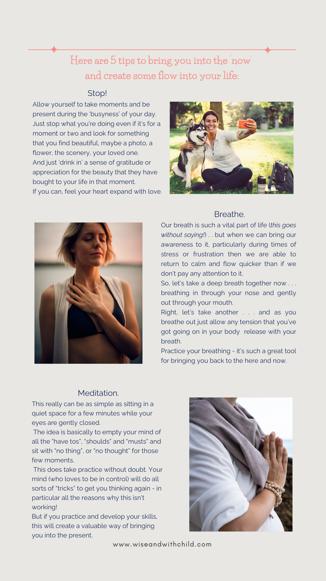 Image of Nurture and Blooms blog that seeks to inspire you to create ease and flow into your life