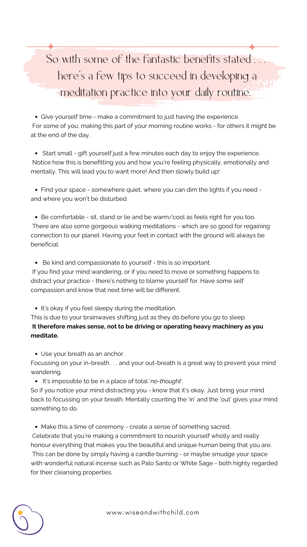 Image of blog post - meditiation the benefits and tips on how to create a successful practice