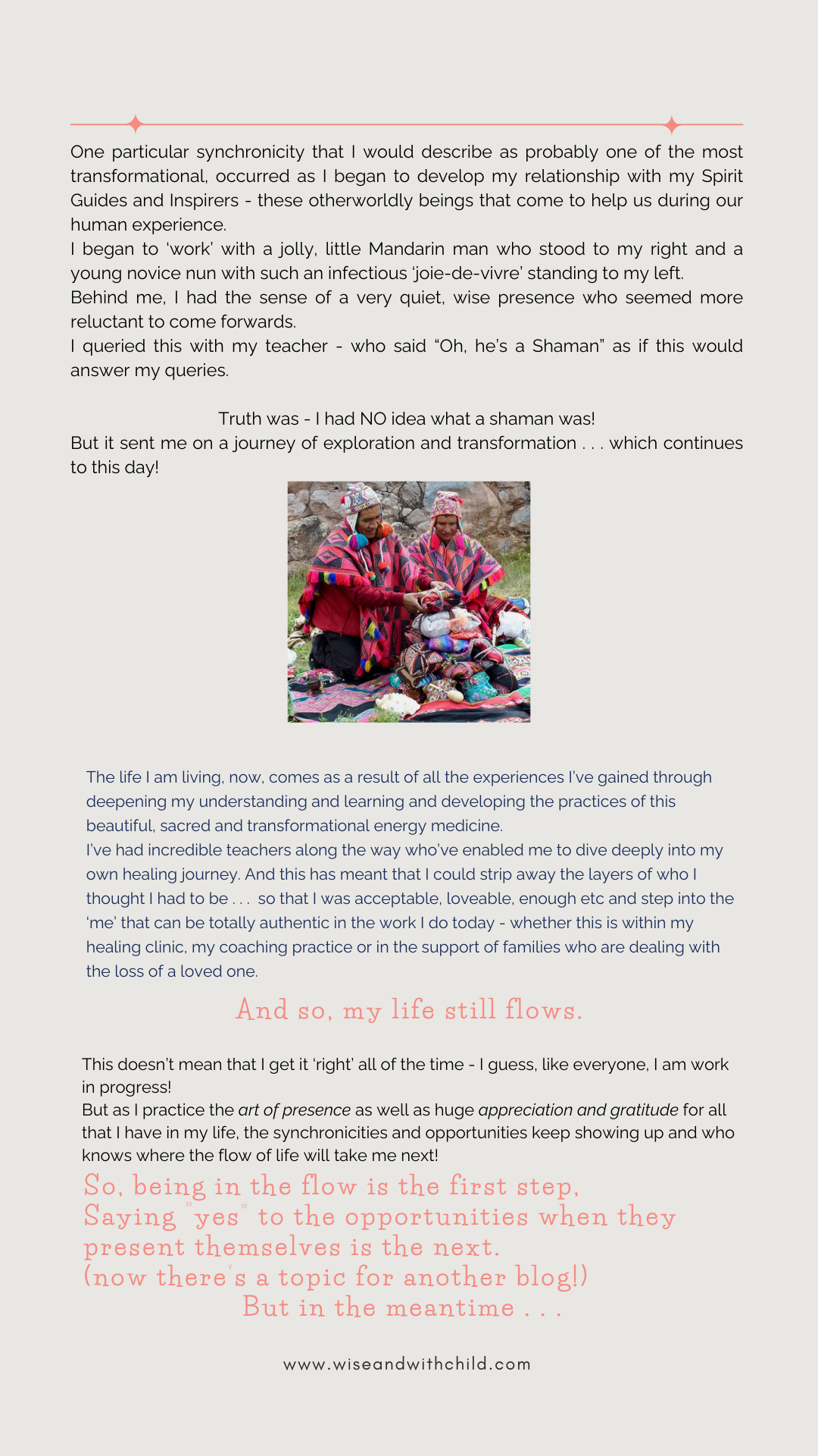 Image of Nurture and Blooms blog which looks to support you creating ease and flow into your life