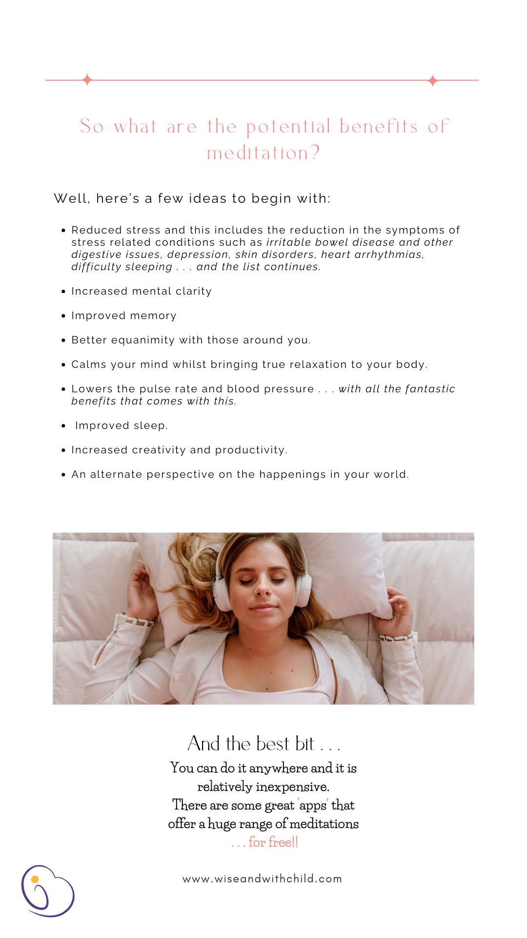 Image of blog post - meditiation the benefits and tips on how to create a successful practice