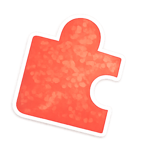 Red foam hand-shaped foam finger with white border, used as a crowd cheer accessory.