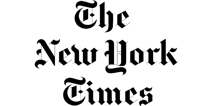 The logo of The New York Times in black gothic font.