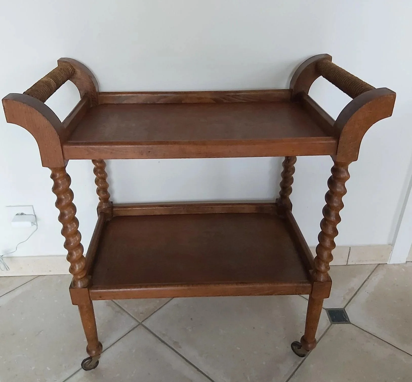 midcentury tea trolley